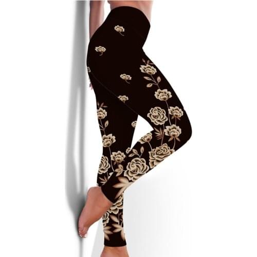 2021 New Pattern Fashion Digital Printing High Waist Hip Lifting Tight Sports Fitness Running Yoga Pants Womens Pants