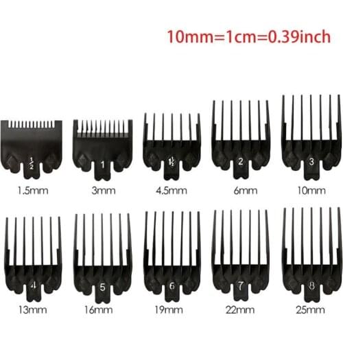 10 Pcs/set Professional Oil Head Electric Clippers Caliper Limit Comb Hair Clipper Tooth Guides Combs Tool