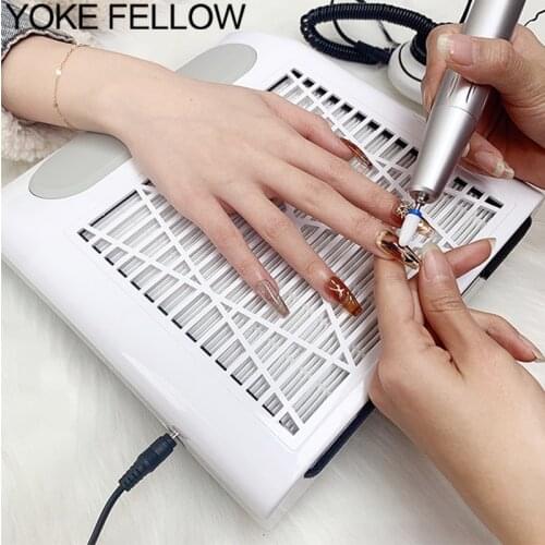 80W Nail Dust Collector Strong Power Vacuum Cleaner Extractor Fan For Manicure Removable Filter Professional Nail Art Salon Tool