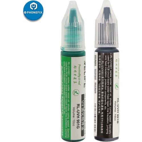 Relife RL-UVH900 PCB UV Solder Mask Ink Repair Paint Black Oil Green Oil for Phone PCB BGA Soldeing Paste Welding Fluxes