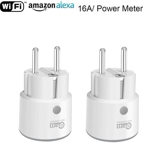 Coolcam Smart Plug WiFi Socket 3680W 16A Power Energy Monitoring Timer Switch EU Outlet Voice Control Work Alexa Google IFTTT