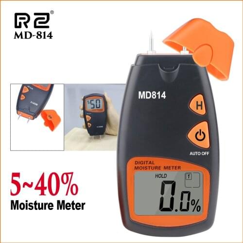 RZ Portable Digital Wood Moisture Lumber Tester 4 Pins Sensor Wood Moisture Meter Handheld Timber Moisture Detector Hygrometer