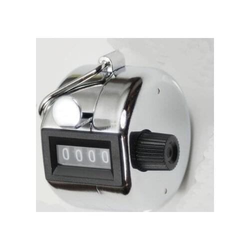 Silver Mini People Doorman Hand Tally Counter 4 Digit Number for Golf Sport