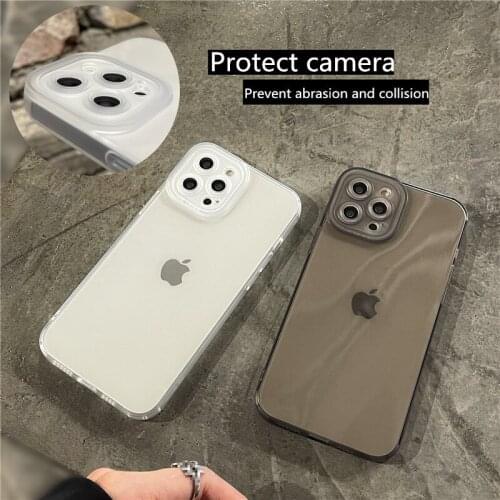 Thick Shockproof Silicone Phone Case For iPhone 12 11 Pro Xs Max Camera Protection Case For iPhone X Xr SE 7 8 Plus White Cover