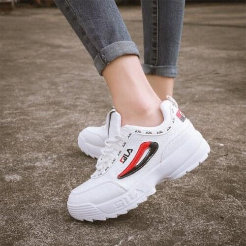 2021 Womens Shoes Luxury for Women Sneakers Fashion New White Sports Shoes Chunky Platform vulcanize Female Basket Footwear