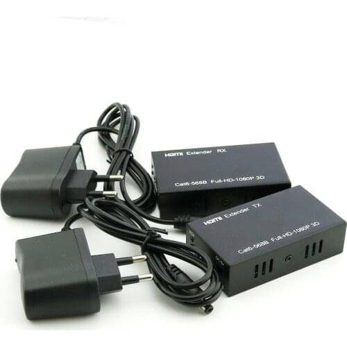 1pcs EU/US HDMI Extender Repeater Over Single UTP RJ45 CAT5e/CAT6 Cable up to 50m 1080P HD