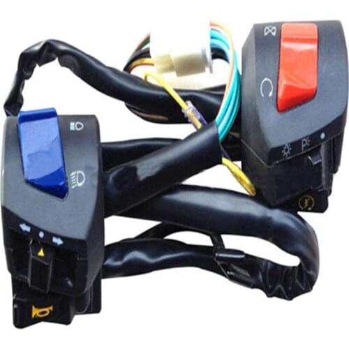 2pcs 22mm 7/8 Motorcycle Switches Motorbike Horn Button Turn Signal Light Start Switch Handlebar Electric Controller For Honda