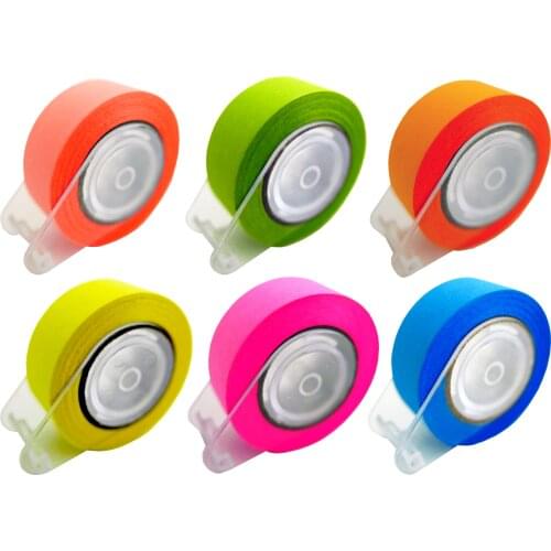 4A Roll Sticky Notes with Dispenser, Full Adhesive,0.6 x 393 In,6 different Neon Colors,Self-Stick Notes,6 Roll/Pack,PSS 32x6