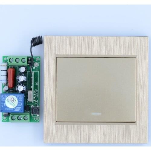 AC 220V Wireless Remote Control Switch Champagne Gold Wall Panel Remote Transmitter Hall Bedroom Ceiling Lights Wall Lamps