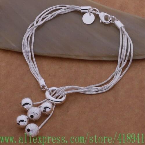 Free shipping silver plated bracelet, silver plated fashion jewelry Tai chi hanging bead /dwmamnta axoajova AH011