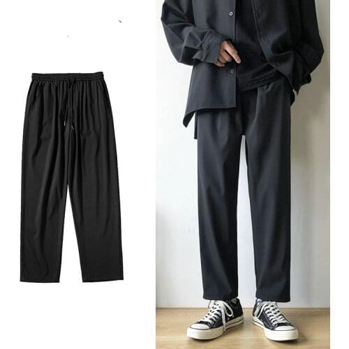 Nice Spring Autumn Men Streetwear Cargo Pants Solid Harem Pants Harajuku Black Casual Joggers Pantalones Hip Hop Trousers Male