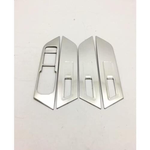 For Skoda Karoq 2018 2019 2020 car stainless steel inner door Window glass switch panel cover trim frame molding