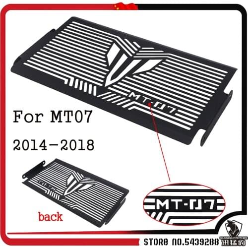 For YAMAHA MT 07 MT-07 MT07 2014 2015 2016 2017 2018 Black Motorcycle Accessories Radiator Guard Protector Grille Grill Cover