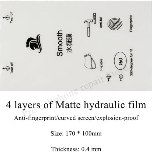 Flexible Hydrogel Film Anti-peeping Screen Protector For iPhone Samsung and All Mobile Phone Front glass Protective Film