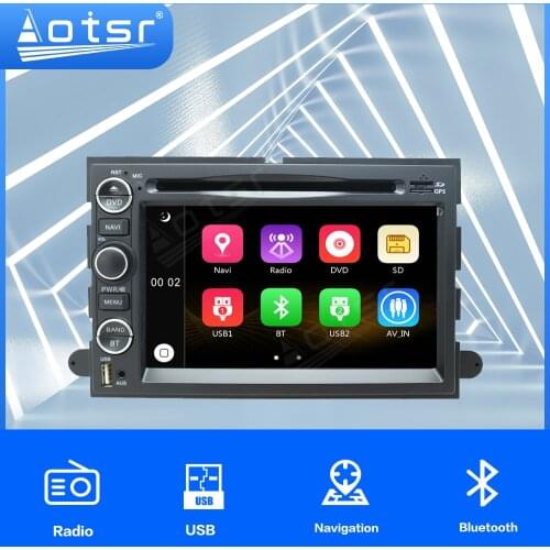 Wince Head Unit For Explorer 2006-2009 Windows CE MTK GPS Car Multimedia Player One Din Stereo Audio GPS Navigtion Radio Tuner