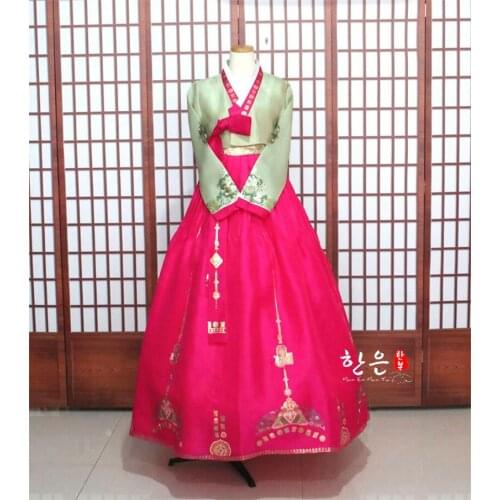 Korea Imported Fabric / New Improved Hanbok / Stage Hanbok / To Dry Clean