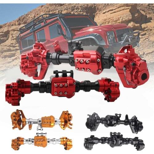 RCTOYFUN Metal Simulation Front & Rear Portal Axle Parts DIY Upgrade Assembly Accessories For 1/10 RC Crawler Car Traxxas TRX-4