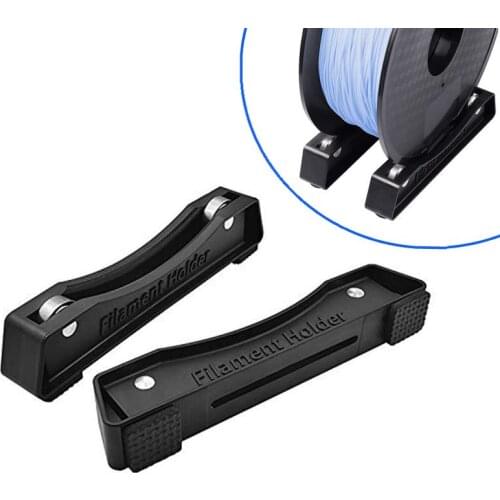 A Set 3D Printer Filament Holder With Bearings supplies Brackets Black for PLA/ABS Adjustable Consumable Spool Fixing Racks 2Pcs