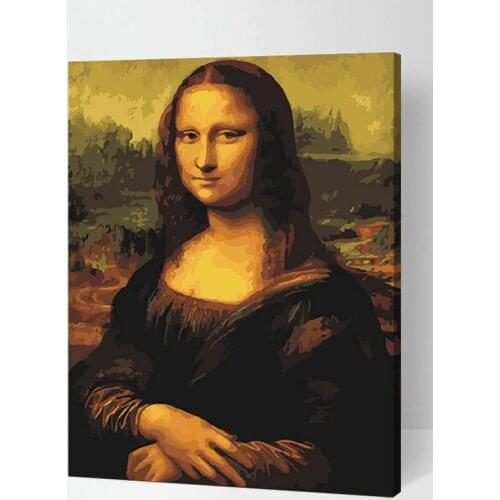 Leonardo Da Vinci Mona Lisa Paint By Number Kit Mona Lisa Painting On Canvas Acrylic Painting Mona Lisa Poster Mona Lisa Print