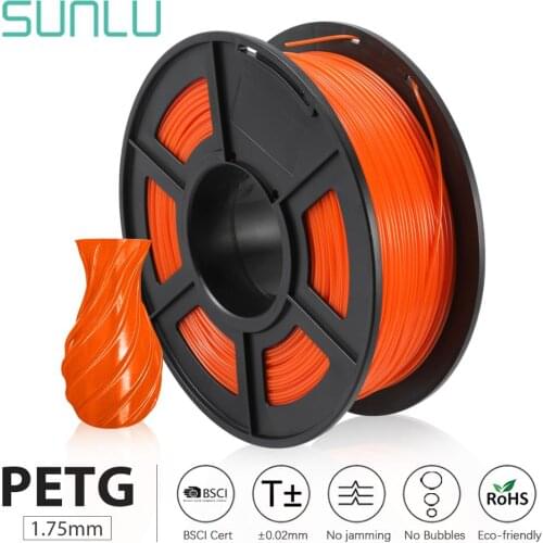 SUNLU 3D Printer Filament PETG 1.75mm Black PETG Plastic for 3D Printings with RoHS and Reach Certifica 2019 free shipping