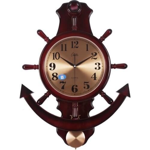 Luxury Silent Wall Clock Vintage Large Digita Metal Antique Wall Clock Pendulum Classic Mediterranean Klok Home Decor AD50WC