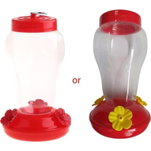 Wide Hummingbird Feeder Window Outdoor Hanging Flower Shape Bird Drinker Waterer R7RC