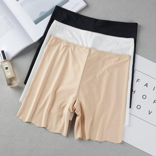 Shorts Women Harajuku Security Summer Wardrobe Malfunction Prevention Ice Silk Bigger Sizes Shorts Jeans Feminino HJZ009
