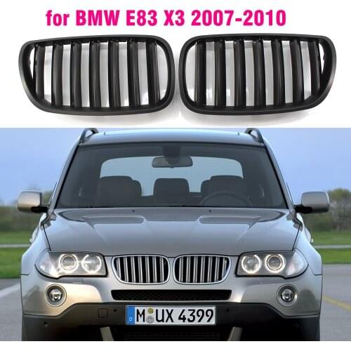 Front Gloss black kidney sport grilles Hood grill for BMW X3 E83 2007 2008 2009 2010