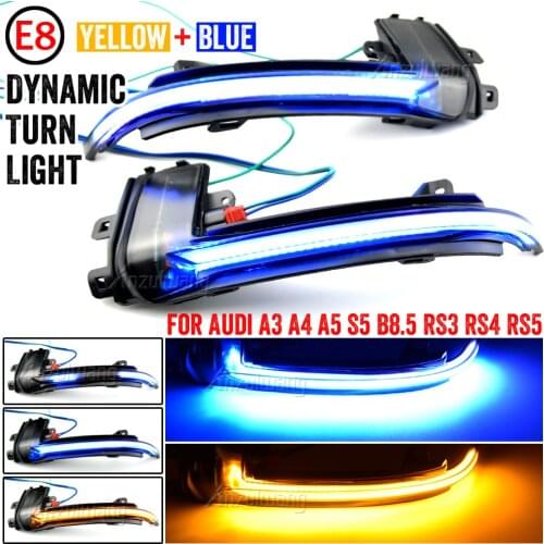 LED Dynamic Turn Signal Blinker Side Rear-View Mirror Indicator Light For Audi A4 A5 B8.5 B8 RS5 RS3 A3 8P S5 RS4 A6 Q3 A8 8K