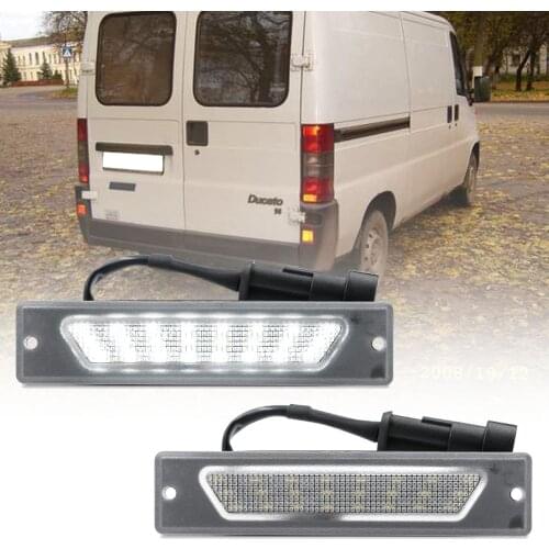 2Pc LED License Number Plate Light For Fiat Ducato Box Bus For Peugeot Boxer Bus Manager For Citroen Jumper Bus Box Relay 94-02