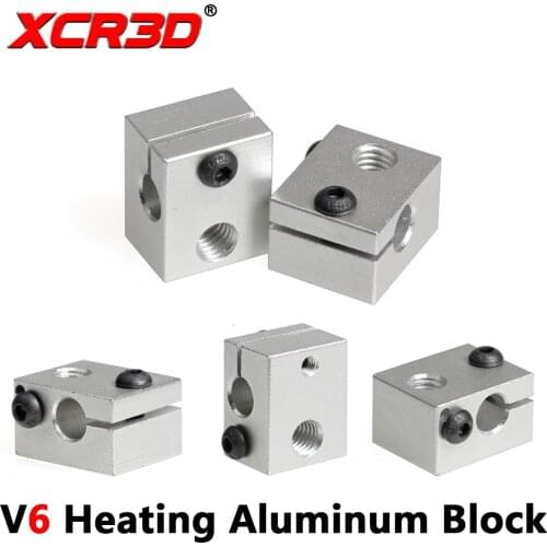 XCR3D Printer Parts E3D V6 Heating Block hotend Accessories for RepRap Makerbot Extruder Hotend Kit