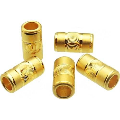 New Pure 24K 3D Yellow Gold Bead 8x4mm Engraving Bead 0.13g Each