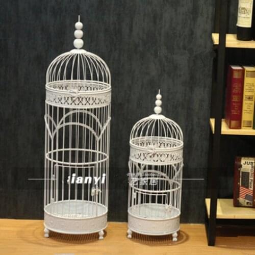 1PCS Decorative bird cage iron bird cage decoration soft activity bird cage props landing bird cage
