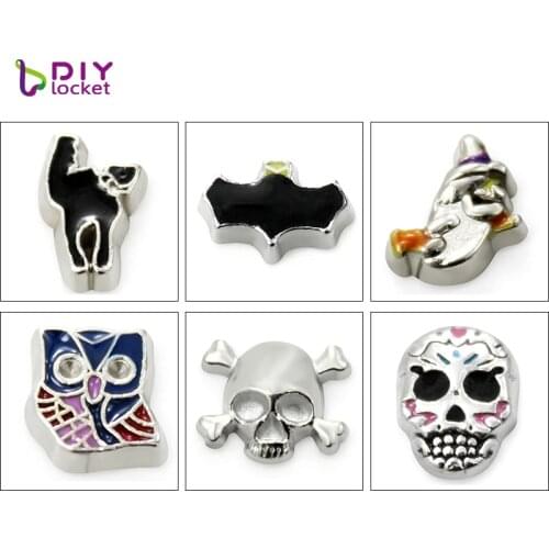 10pcs! Mix Style Floating Charms Zinc Alloy Fit Floating Lockets & Floating Locket Bracelet LSFC271-551