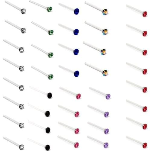 20 pairs of Crystal rhinestone color girl round loops part of jewelry pierced earrings pin