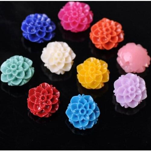 20pcs Mixed Round Flower Shape 10mm Artificial Coral Loose Beads Wholesale lot for DIY Crafts Earring Jewelry Making Findings