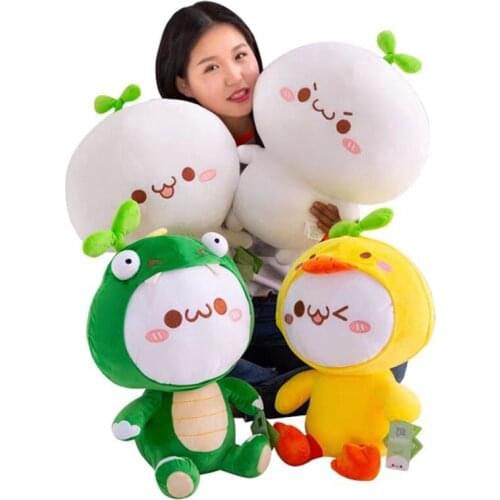 25-55cm Creative Kawaii Rabbit Dumpling Toys Stuffed Lovely Animal Plush Doll for Kids Children Soft Pillow Nice Gifts Girls