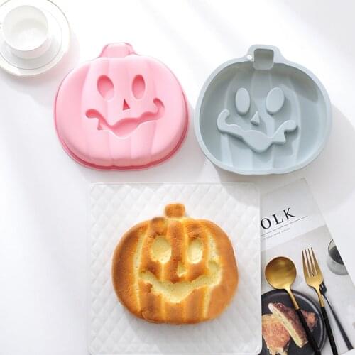 8-inch Halloween Pumpkin Gum Mousse Cake Mold Holiday French Dessert Baking Pan Baking Silicone Stick Mold Tool Kitchenware
