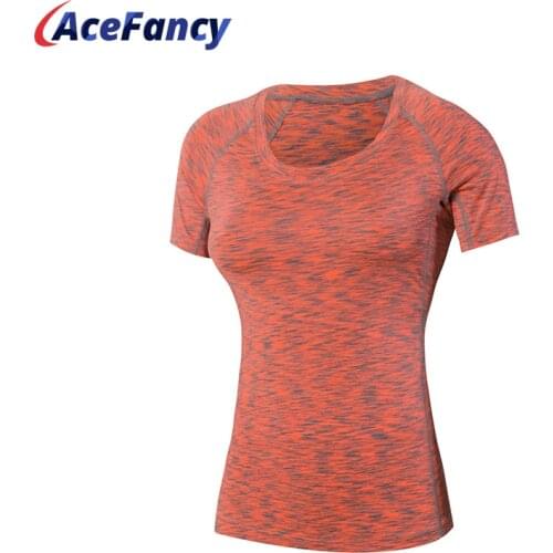 Acefancy Women Sports Top Short Sleeve Tight Yoga Set Short Breathable Sports Tops Gym Women 61107 Energy Tops Womens t-shirt