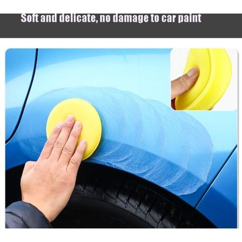 Automobile Wax Polishing Foam Sponge Soft Wax Yellow Sponge Cushion Waxing Towel Sponge Brush Super Tiny Sponge Car Paint Mainte