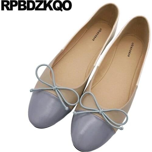 Bow ballerina women italian pink round toe slip on designer big foldable ballet flats party china chinese ladies blue kawaii