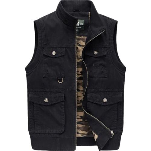 Brand Vest Men Sleeveless Jacket Coat chalecos para hombre Cotton Multi-pocket Military Vest gilet homme chaleco hombre M-4XL