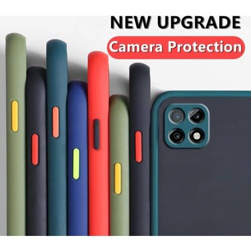 For Cover OPPO Realme C21 Case For Realme C21 Capas Shockproof Bumper Matte Shockproof Translucent Case For Realme C21 C 21 Case