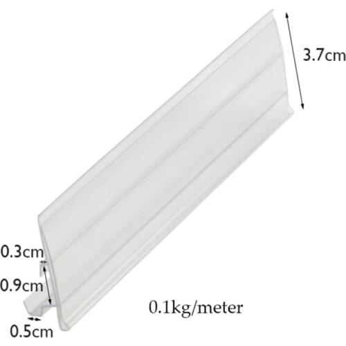 20cm Shelf Mounting Clear Sign Clip Shelf Mount Data Strip Price Label Holder