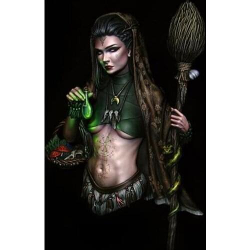 Resin Figure 1/10 ancient woman warrior bust Model Unassambled Unpainted Figure Building Kit