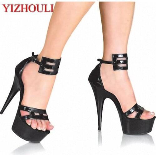 Classics Ankle Strap 15CM High Heel Platforms Pole Dance Shoes Star / Model Shoes, Sandals Party / Wedding Shoes