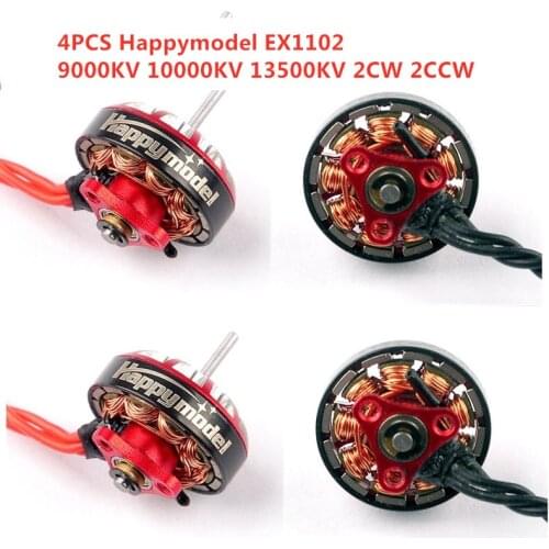 1/2/4PCS/Lot Happymodel EX1102 9000KV 10000KV 13500KV 2-3S Brushless Motor Original for Mobula7 HD RC Drone Spare Part DIY Accs