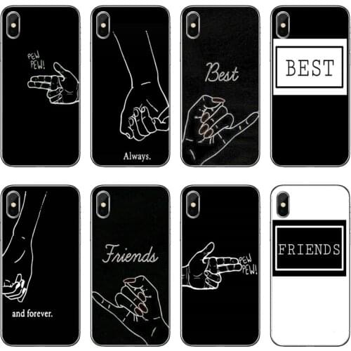 Bff Best Friends Couples TPU Soft Phone Case For Xiaomi Mi 11 Note 10 10T 9 9T 8 Pro A2 Lite A3 A1 Poco F1 F2 M3 X3 NFC