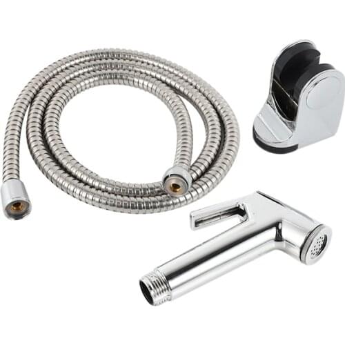 Toilet Bidet Tap Set Handheld Shower Head Water Sprayer Bathroom Seat Nozzle Attachment+Hose+Wall Mount Rack Holder