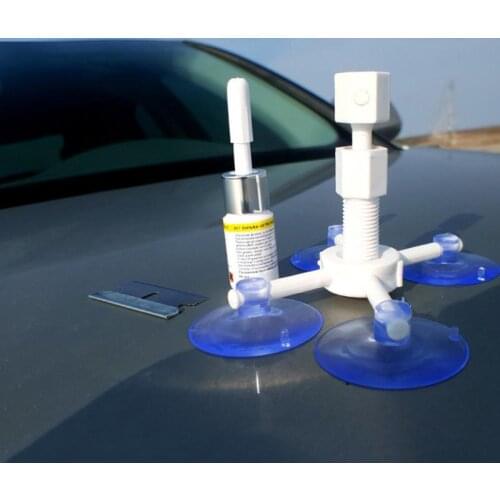 Windshield Repair Kit Quick Fix Car Cracked Glass Windscreen Repair Tool Kit Resin Sealer DIY Auto Window Screen Polishing